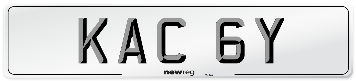 KAC 6Y Number Plate from New Reg